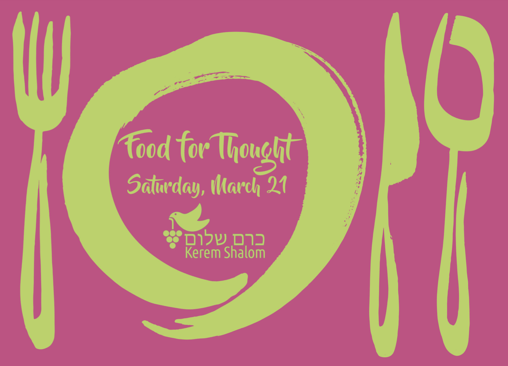 The featured image for Save the Date for Food For Thought!