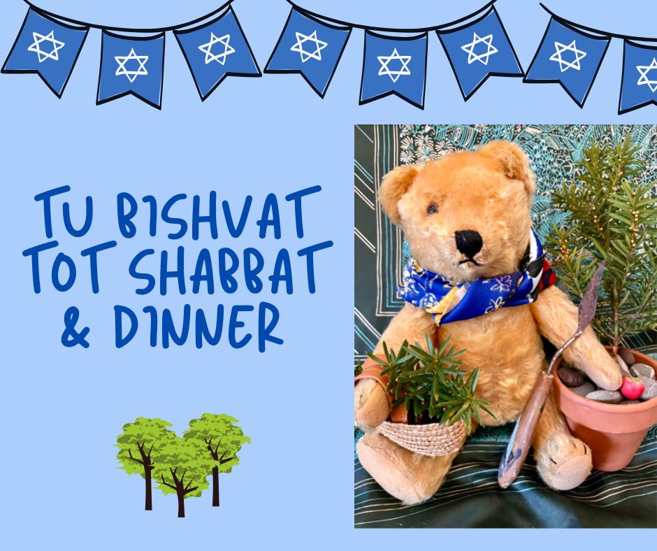The featured image for Tu Bishvat Tot Shabbat & Dinner